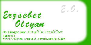 erzsebet oltyan business card